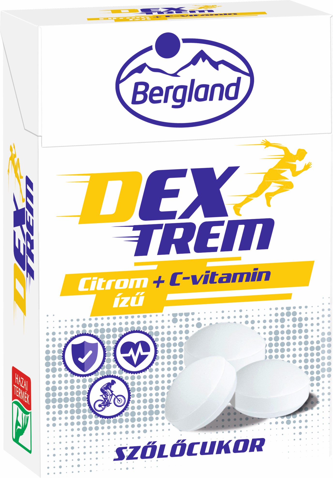 Dextrem Citrom ízű Szőlőcukor C-vitaminnal 40g dobozos